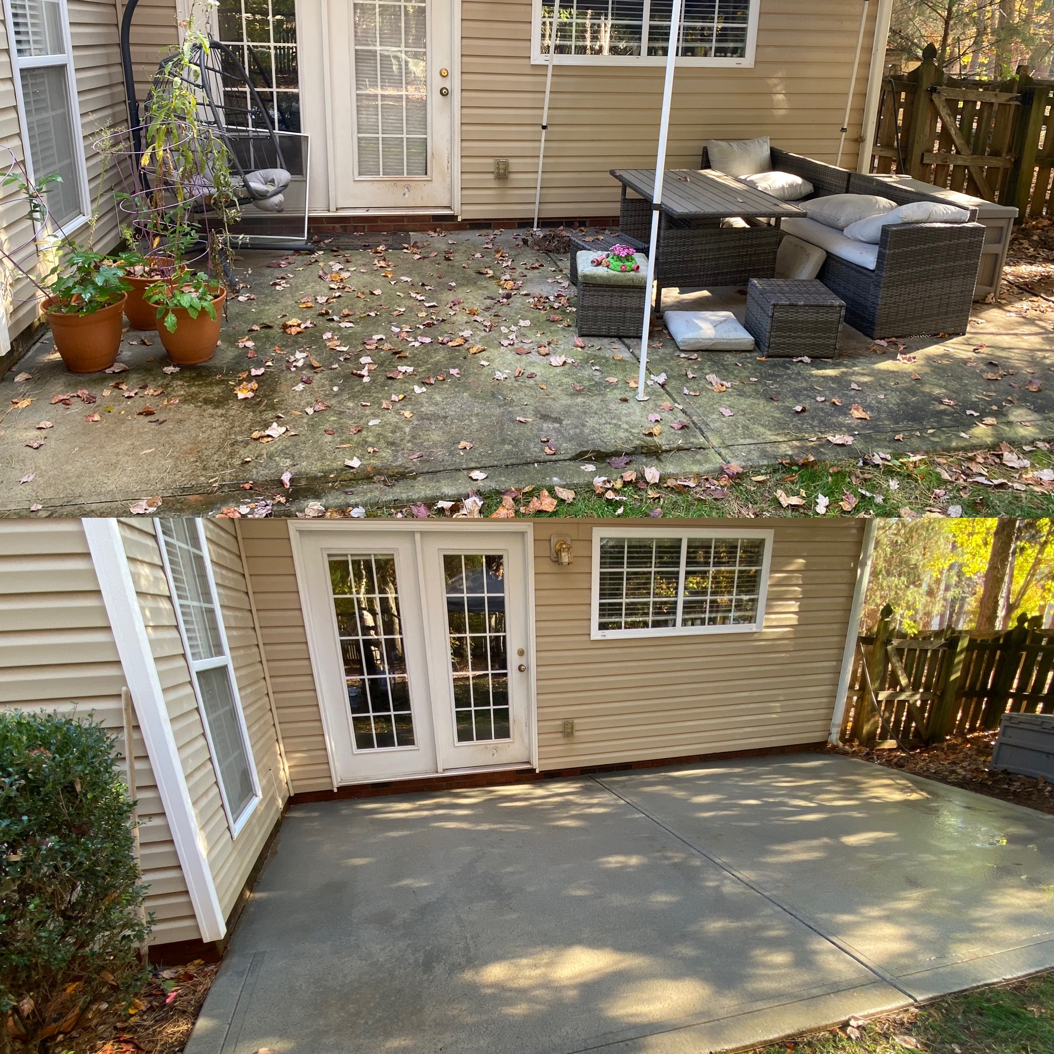 House wash and patio cleaning in Matthews North Carolina Thumbnail